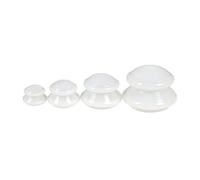 XWGlory 4pcs / Set Silicone Cupping Therapy Set Vacuum Cups Kit Per Rilassamento Di Cellulite Rilassamento Agopuntura Cupping Muscle Massage Jars