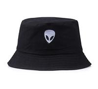 XWGlory Cappello da Viaggio per Esterno Cappello da Pescatore in Cotone con Motivo Alieno Ricamato