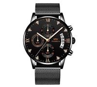 XWGlory Orologio Al Quarzo Da Uomo In Pelle Mesh Impermeabile Impermeabile