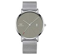 XWGlory Uomo Donna Orologio Da Polso Al Quarzo Ultra Sottile Con Cinturino A Maglie Quadrante Data Orologio Casual Regalo