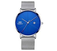 XWGlory Uomo Donna Orologio Da Polso Al Quarzo Ultra Sottile Con Cinturino A Maglie Quadrante Data Orologio Casual Regalo