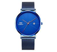 XWGlory Uomo Donna Orologio Da Polso Al Quarzo Ultra Sottile Con Cinturino A Maglie Quadrante Data Orologio Casual Regalo