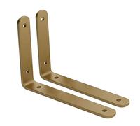 XWJOYW 2 Pezzi staffe per mensole da Parete Vintage in Metallo Supporto da Parete Staffa angolare a Forma di L Staffa ad Angolo retto, per mensole Aperte Fai da Te da Parete, con Vite Abbinata, do