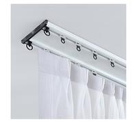 XWJOYW Binario per Tende da soffitto, Binario Doppio Ultrasottile (Altezza Binario 8,0 mm), binari per Tende per divisori, stanze Aperte, Soggiorno, Camera da Letto (100 cm/3,28 Piedi)