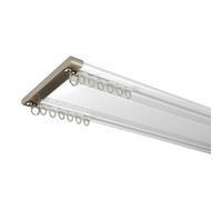 XWJOYW Binario per Tende Ultrasottile, Binario Doppio, Asta per Tenda Singola in Lega di Alluminio, Binario per Tenda Invisibile, per finestre con Apertura Verso l'interno, Un Classico Versatile (
