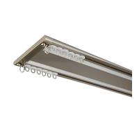XWJOYW Binario per Tende Ultrasottile, Binario Doppio, Asta per Tenda Singola in Lega di Alluminio, Binario per Tenda Invisibile, per finestre con Apertura Verso l'interno, Un Classico Versatile (