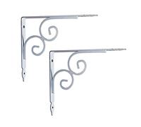 XWJOYW staffe per mensole Nere, staffe per mensole ad Angolo retto di 90 Gradi, staffe per mensole galleggianti in Metallo, Staffa per mensole a Parete collegata ai mobili, 14 cm, 19 cm, 24 cm, bi