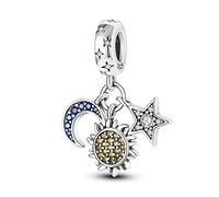 XWN Ciondolo Argento Sterling 925 con Cubic Zirconia Pendenti per Pandora Braccialetti, Compatibile con Braccialetti e Collane europei, perfetto Regali per Moglie e Ragazze