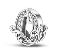 XWN Women's Numbers 0-9 Charm Pendant for Bracelet 925 Sterling Silver Charms Beads Compatible with Pandora Bracelet and Necklace, Compatible with European Bracelets for Women and Girls