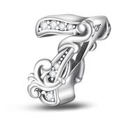 XWN Women's Numbers 0-9 Charm Pendant for Bracelet 925 Sterling Silver Charms Beads Compatible with Pandora Bracelet and Necklace, Compatible with European Bracelets for Women and Girls