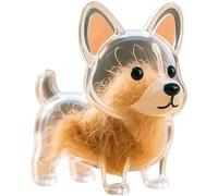 XWNGDAFEVF 3Pcs Keychain for Collecting Dog Hair Transparent Storage Cute Puppy Pendant Fur Keepsake for Pet Lover Collector Gift, E