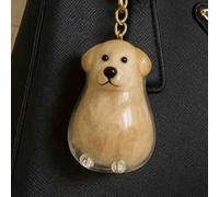 XWNGDAFEVF 3Pcs Transparent Storage Cute Puppy Pendant Fur Keepsake Keychain for Collecting Dog Hair,Pet Lover Collector Gift -Together Forever(3pcs, Q)