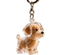 XWNGDAFEVF 3Pcs Transparent Storage Cute Puppy Pendant Fur Keepsake Keychain for Collecting Dog Hair,Pet Lover Collector Gift -Together Forever(3pcs, C)