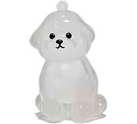 XWNGDAFEVF 3Pcs Transparent Storage Cute Puppy Pendant Fur Keepsake Keychain for Collecting Dog Hair,Pet Lover Collector Gift -Together Forever(3pcs, H)