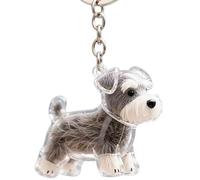 XWNGDAFEVF 3Pcs Transparent Storage Cute Puppy Pendant Fur Keepsake Keychain for Collecting Dog Hair,Pet Lover Collector Gift -Together Forever(3pcs, A)