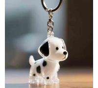 XWNGDAFEVF 3Pcs Transparent Storage Cute Puppy Pendant Fur Keepsake Keychain for Collecting Dog Hair,Pet Lover Collector Gift -Together Forever(3pcs, L)