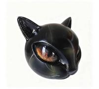 XWNGDAFEVF Luxury Black Cat Stone Elegant Sculpture Hand-Carved Crystals And Healing Stones Carved Cat Statue Home Anniversary Decoration Cool Gifts for Cats Lovers, Yellow