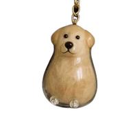 XWNGDAFEVF Small Dog Hair Collector Keychain Fur Keepsake Pendant Charm Memorial Dog Hair Holder Storage Box Key Chain Gifts(3Pcs, Golden Retriever)