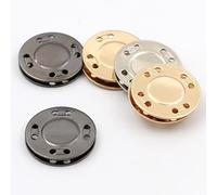 XWNXQ 10 Pezzi 20 mm Bottoni Automatici magnetici,Bottoni Automatici magnetici Sottili e Resistenti,Chiusure per Borse Bottoni magnetici da Cucire,Oro/Argento/Nero per Portafogli di Vestiti in Pelle