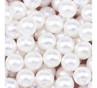 XWNXQ 100-1000 Pezzi 6-14 mm Perline di plastica Rotonde Lucide Non porose,Perline sciolte di Perle finte Colorate per Artigianato Fai da Te,riempitivo per vasi, Decorazione da Tavolo per Matrimoni