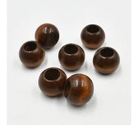 XWNXQ 100 Pezzi di Perline di Legno con Foro Largo da 20 mm, Perline distanziatrici di Legno Rotonde, per Braccialetti e Borse Intrecciati Fatti a Mano con Perline Fai da Te, Accessori Decorativi