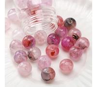 XWNXQ 100 Pezzi di Perline Rotonde in Acrilico da 8/10 mm, Perline Bicolore, per bracciali Fai da Te Fatti a Mano, collane, Borse, Portachiavi, Accessori per Gioielli