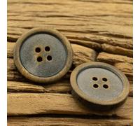 XWNXQ 20 Pezzi 15-23 mm Bottoni in Corno Naturale, Bottoni Rotondi in Vero Corno, Bottoni da Cucito Artigianali a 4 Fori, Bottoni Decorativi per Cappotti, Giacche a Vento e Maglioni