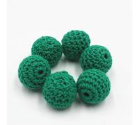 XWNXQ 20 Pezzi da 16 mm Perline di Legno Rotonde Colorate all'Uncinetto con Fori, Perline distanziatrici in Legno, per Fai da Te, bracciali, collane, Gioielli, Accessori Decorativi