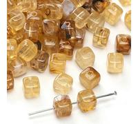 XWNXQ 200 Pezzi di Perline quadrate in Acrilico da 6 mm, Perline Trasparenti Bicolore, per Braccialetti Fatti a Mano, collane, Accessori per Capelli, creazione di Gioielli Portachiavi Fai da Te