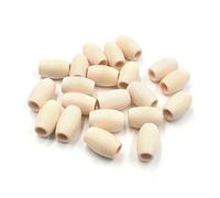 XWNXQ 30/50/100 Pezzi 30x20 mm Perline a Foro Largo, Perline distanziatrici ovali in Legno Naturale, per Artigianato Fai da Te, bracciali e collane Fatti a Mano, Accessori per Gioielli