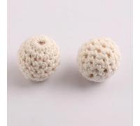 XWNXQ 30 Pezzi 16/20 mm Perline di Legno Colorate all'Uncinetto con Fori, Perline di Legno Rotonde Naturali, per Braccialetti Fatti a Mano, collane, Orecchini Fai da Te