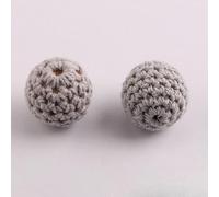 XWNXQ 30 Pezzi 16/20 mm Perline di Legno Colorate all'Uncinetto con Fori, Perline di Legno Rotonde Naturali, per Braccialetti Fatti a Mano, collane, Orecchini Fai da Te