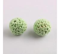 XWNXQ 30 Pezzi 16/20 mm Perline di Legno Colorate all'Uncinetto con Fori, Perline di Legno Rotonde Naturali, per Braccialetti Fatti a Mano, collane, Orecchini Fai da Te