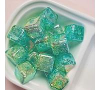 XWNXQ 30 Pezzi di Perline quadrate acriliche sfumate da 15 mm, Perline Bicolore, per Braccialetti Fatti a Mano, collane, Artigianato Fai da Te, Portachiavi