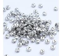 XWNXQ 400 Pezzi 7 mm Argento Acrilico Perline Rotonde con Lettere, Perline sciolte con Lettere retrò, per la creazione di Gioielli Fai da Te, bracciali e collane Intrecciati a Mano