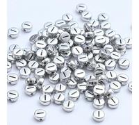 XWNXQ 400 Pezzi 7 mm Argento Acrilico Perline Rotonde con Lettere, Perline sciolte con Lettere retrò, per la creazione di Gioielli Fai da Te, bracciali e collane Intrecciati a Mano