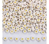 XWNXQ 500 Pezzi di Perline Rotonde in Acrilico da 7 mm, Perline Colorate con Fori per Filettatura, per la creazione di Gioielli Fai da Te con Braccialetti e collane