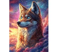 XWolf in A Magical Forest at Sunset Puzzle 1000 Pezzi Rompicapo Creativo Artistico Science Fiction Magical Dream Stimolo Della Creatività Attività Per Il Tempo Libero Regalo Per Persone Creative 1000