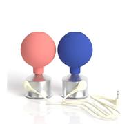 XWPBBFFC 1 paio di ventose for capezzoli for elettrostimolazione con set di cavi pompa for ingrandimento dei capezzoli con scosse elettriche massaggiatore for ventose for clitoride SM ventosa for cape