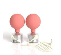 XWPBBFFC 1 paio di ventose for capezzoli for elettrostimolazione con set di cavi pompa for ingrandimento dei capezzoli con scosse elettriche massaggiatore for ventose for clitoride SM ventosa for cape