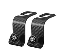 XWSBUDE 2 Pezzi Ganci Poggiatesta Auto, per Alfa Romeo 4C/Giulia/Giulietta/GT/Mito/Spider/Stelvio/Tonale Gancio per Sedile Posteriore Supporto per Borsa Auto Accessori Auto Interno,A