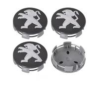 XWSBUDE 4 Tappi Auto coprimozzi, per Peugeot 108 206 207 208 307 308 508 3008 60MM Tappo Mozzo Impermeabile Antipolvere Coprimozzo Centro Ruota Coprimozzo Cerchioni Pneumatici,E