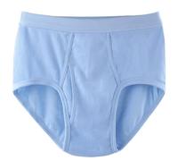 XWSM 100% Cotone Slip da Uomo Anziani papà Uomini Anziani Intimo Mutandine Ultra Morbide Mutande A Vita Alta Allentate Traspiranti (Color : Blue, Size : L/Large)