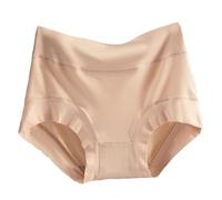 XWSM 4 Pezzi Taglie Forti Slip In Cotone 100% For Donna Anziana Di Mezza Biancheria Intima Mutande A Vita Alta Elasticizzate Morbide E Sciolte (Color : 4pcsSkin, Size : XL/X-Large)