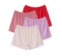 XWSM Confezione da 4 Boxer da Donna Taglie Forti Intimo Culotte Mutandine di Cotone A Vita Alta Mutande for Anziani di Mezza età Pantaloncini (Color : 4pcs, Size : XXXXL/XXXX-Large)