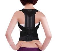 XWSM Correttore di Postura Regolabile Supporto per Schiena Tracolla Lombare Colonna Vertebrale per Uomo Donna Adolescenti Gobbo Correzione Superiore Inferiore Support (Color : Black, Size : L)