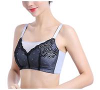 XWSM Reggiseni for Mastectomia con Tasche for Forme del Seno Top A Fascia in Cotone Intimo Sportivo Senza Fili for Tutti I Giorni Dopo L'intervento Chirurgico (Color : Blue, Size : 38/85A)