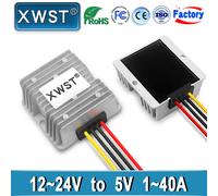 XWST DC-DC 12v 24v a 5v Convertitore Buck 1A 3A 5A 10A 15A 20A 25A 30A 40A Step Imbottiture Modulo di Tensione Adattatore di Alimentazione per Auto