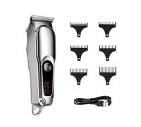 XWXO Tagliacapelli professionale da uomo, tagliacapelli da barbiere senza fili e con filo, per tagliare e governare i capelli, ricaricabile (taglia S)