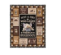 XWZSHMH Coperta decorativa con bulldog francese divertente per divano letto